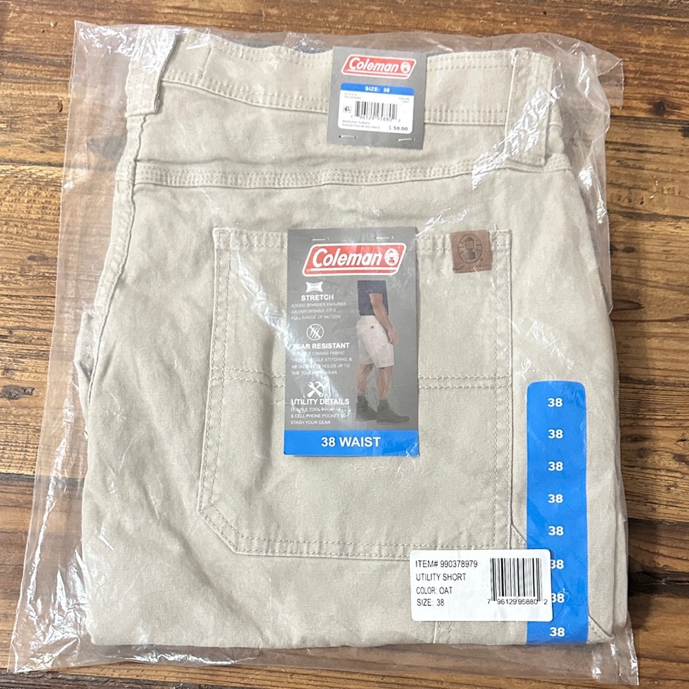 Coleman Beige Utility Shorts